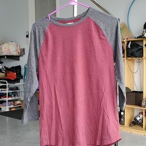 Men's Express Soft Henley Shirt, 3/4 Sleeve, Small